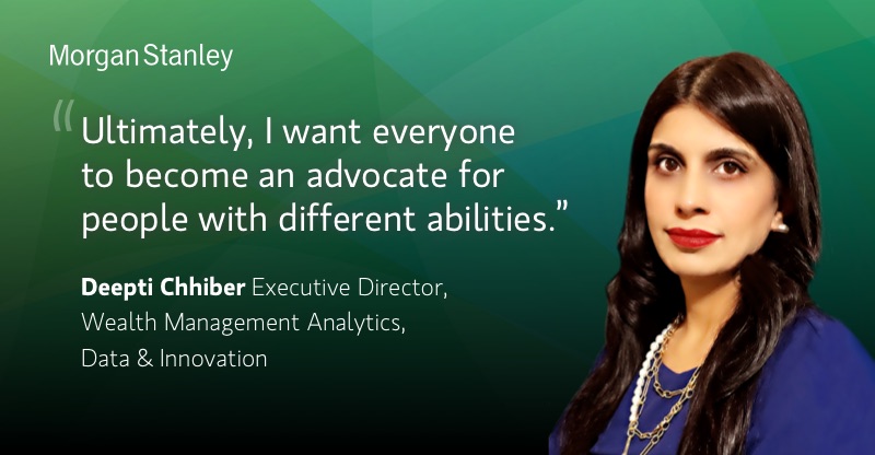 Quote by Deepti Chhiber: "Ultimately, I want everyone to become an advocate for people with different abilities."